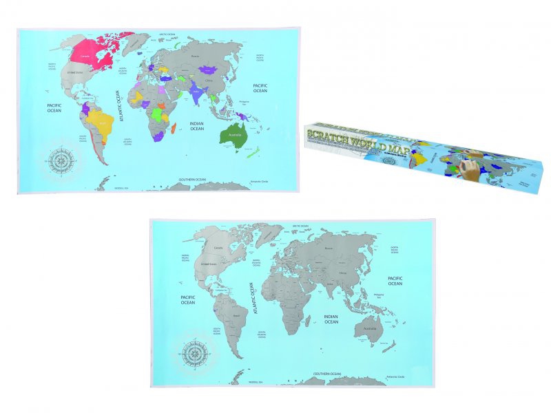 Stírací mapa světa - basic  