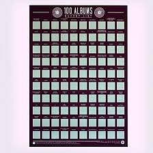 Stírací plakát 100 nejlepších alb - Bucket list  