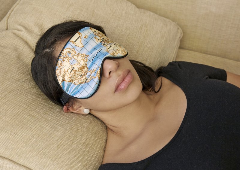 Hebká maska na spaní - Vzor mapy  