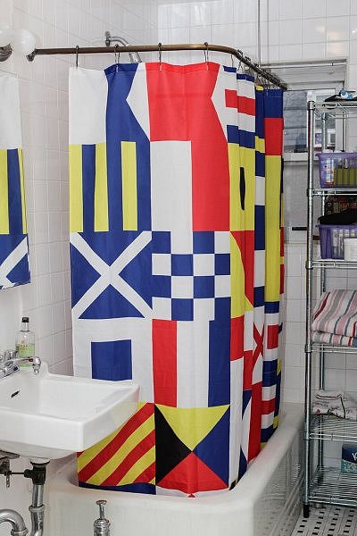 Sprchový závěs námořní vlajky  