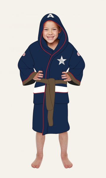 Dětský župan - Kapitán Amerika (univerzální pro děti 7-9)  