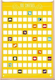 Stírací plakát 100 nejlepších sýru - Bucket list  
